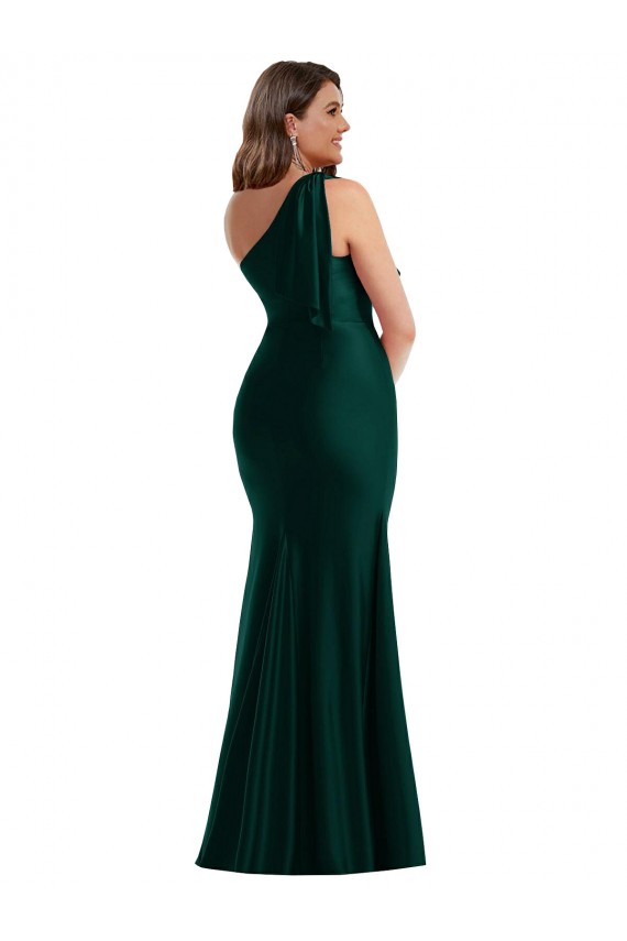 Evergreen Sirène Satiné Soyeux Longue Formelles Robes demoiselle d'honneur / Robes de soirée / Robes de bal à Bas Prix