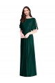 Evergreen Trapèze Bateau Mousseline Longue Robes demoiselle d'honneur à Bas Prix