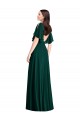 Evergreen Trapèze Bateau Mousseline Longue Robes demoiselle d'honneur à Bas Prix
