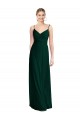 Evergreen Trapèze Bretelles spaghetti Col V Mousseline Longue Robes demoiselle d'honneur à Bas Prix
