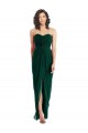Evergreen Trapèze Sans bretelle Mousseline Longue Robes demoiselle d'honneur à Bas Prix