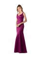 Fourreau Bateau Satiné Longue Formelles Robes demoiselle d'honneur / Robes de soirée / Robes de bal à Bas Prix
