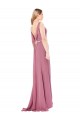 Fourreau Col Haut Mousseline Longue Robes demoiselle d'honneur / Robes de bal à Bas Prix
