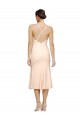 Fourreau Col V midi Crêpe Stretch Courte Robes demoiselle d'honneur / Robes de bal / Robes de cocktail à Bas Prix