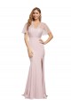 Fourreau Crêpe Stretch Tulle Longue Formelles Robes demoiselle d'honneur / Robes de soirée / Robes de bal à Bas Prix