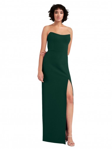 Fourreau Scoop Sans bretelle Crêpe Stretch Longue Formelles Robes demoiselle d'honneur / Robes de soirée / Robes de bal à Bas Prix