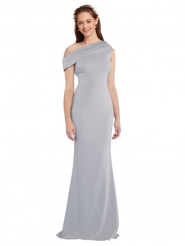 Gris 24 Sirène Crêpe Stretch Longue Formelles Robes demoiselle d'honneur / Robes de soirée / Robes de bal à Bas Prix