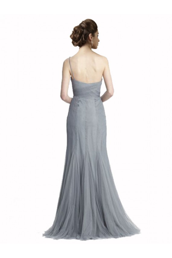 Gris ardoise Sirène Tulle Longue Robes demoiselle d'honneur à Bas Prix