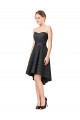 Gris ardoise Trapèze Dentelle Courte Asymétrique Robes demoiselle d'honneur / Robes de cocktail à Bas Prix