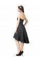 Gris ardoise Trapèze Dentelle Courte Asymétrique Robes demoiselle d'honneur / Robes de cocktail à Bas Prix