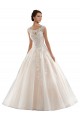 Ivoire & Champagne Princesse Bateau Tulle Dentelle Robes de mariée à Bas Prix