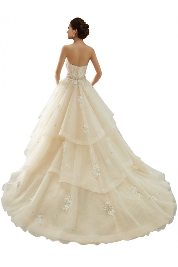 Ivoire & Champagne Princesse Tulle Dentelle Robes de mariée à Bas Prix