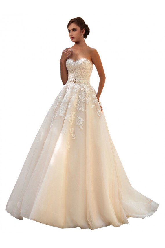Ivoire & Champagne Princesse Tulle Dentelle Robes de mariée à Bas Prix