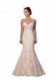 Ivoire & Champagne Sirène Bretelles spaghetti Dentelle Boho Robes de mariée à Bas Prix