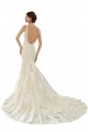Ivoire & Champagne Sirène Col V Dentelle Robes de mariée à Bas Prix