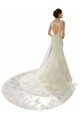 Ivoire & Champagne Sirène Col V Tulle Dentelle Robes de mariée à Bas Prix