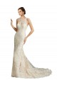 Ivoire & Champagne Sirène Illusion Tulle Dentelle Classique Robes de mariée à Bas Prix