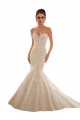 Ivoire & Champagne Sirène Tulle Dentelle Robes de mariée à Bas Prix