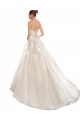 Ivoire & Champagne Trapèze Sans bretelle Tulle Dentelle Robes de mariée à Bas Prix