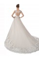Ivoire & Champagne Trapèze Tulle Dentelle Robes de mariée à Bas Prix