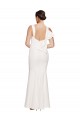 Ivoire Fourreau Col Carré Crêpe Stretch Longue Formelles Robes demoiselle d'honneur / Robes de soirée / Robes de bal à Bas Prix