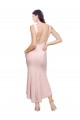 Rose Fourreau Col Haut midi Crêpe Stretch Courte Asymétrique Robes demoiselle d'honneur / Robes de soirée / Robes de cocktail à Bas Prix