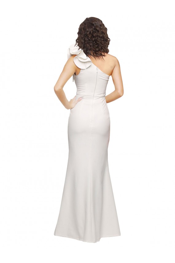 Ivoire Fourreau Crêpe Stretch Longue Formelles Robes demoiselle d'honneur / Robes de soirée / Robes de bal à Bas Prix