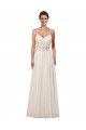 Ivoire Fourreau Mousseline Robes de mariée à Bas Prix