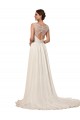 Ivoire Fourreau Mousseline Robes de mariée à Bas Prix