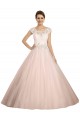 Ivoire Princesse Bateau Illusion Dentelle Robes de mariée à Bas Prix