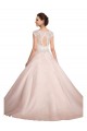 Ivoire Princesse Bateau Illusion Dentelle Robes de mariée à Bas Prix