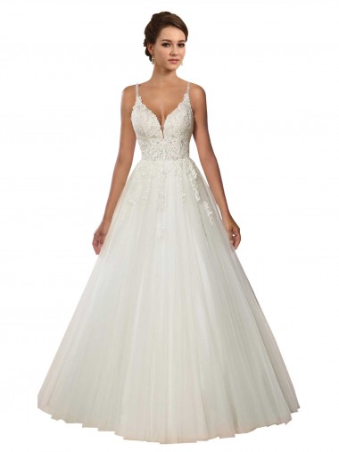 Ivoire Princesse Bretelles spaghetti Tulle Dentelle Boho Robes de mariée à Bas Prix