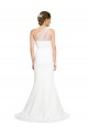 Ivoire Sirène Balayage train Crêpe Stretch Tulle Longue Formelles Robes demoiselle d'honneur / Robes de soirée à Bas Prix