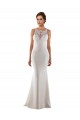 Ivoire Sirène Balayage train Dentelle Crêpe Stretch Robes de mariée à Bas Prix