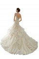 Ivoire Sirène Col V Tulle Robes de mariée à Bas Prix