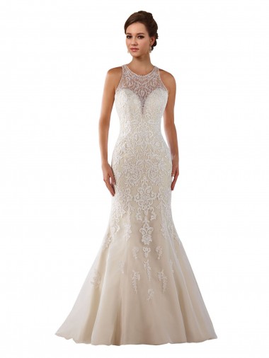 Ivoire Sirène Dentelle Robes de mariée à Bas Prix