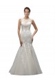 Ivoire Sirène Illusion Balayage train Tulle Dentelle Robes de mariée à Bas Prix