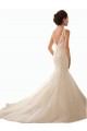 Ivoire Sirène Illusion Tulle Dentelle Robes de mariée à Bas Prix
