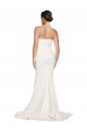 Ivoire Sirène Sans bretelle Balayage train Satiné Stretch Longue Formelles Robes demoiselle d'honneur / Robes de soirée / Robes de bal à Bas Prix