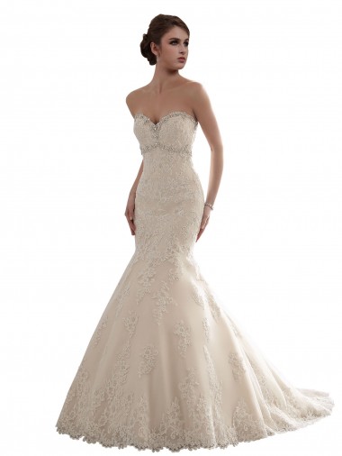 Ivoire Sirène Tulle Dentelle Classique Robes de mariée à Bas Prix