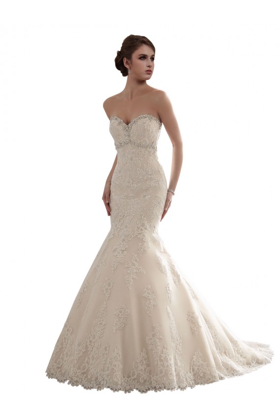 Ivoire Sirène Tulle Dentelle Classique Robes de mariée à Bas Prix