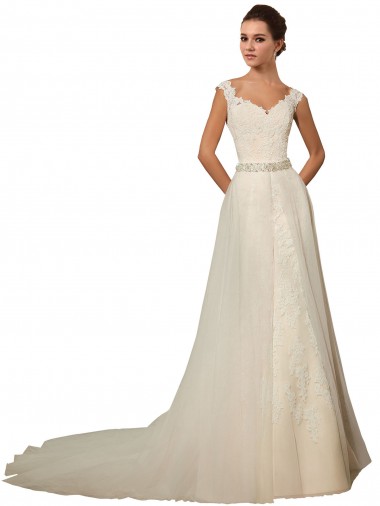 Ivoire Sirène Tulle Dentelle Robes de mariée à Bas Prix