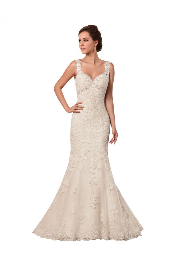 Ivoire Sirène Tulle Dentelle Robes de mariée à Bas Prix