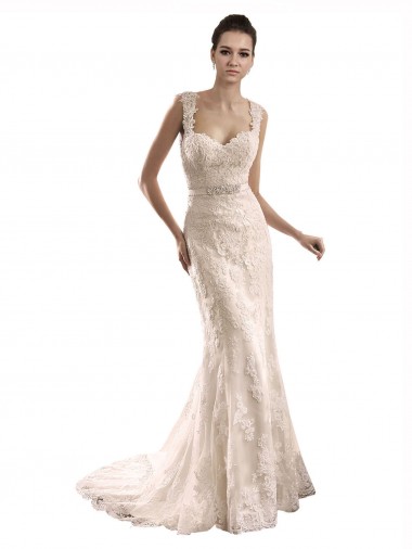 Ivoire Sirène Tulle Dentelle Robes de mariée à Bas Prix