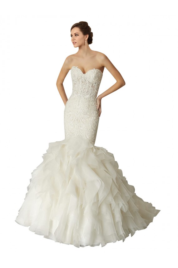 Ivoire Sirène Tulle Robes de mariée à Bas Prix