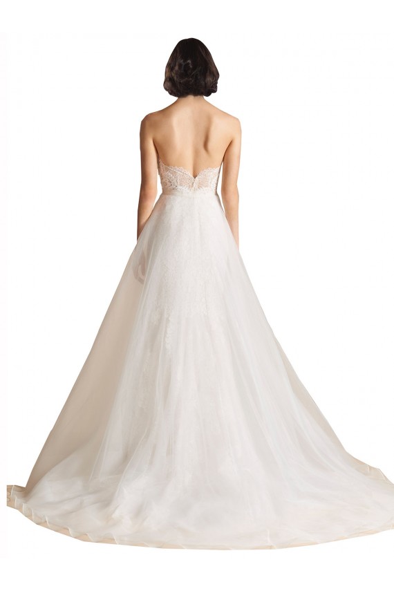 Ivoire Trapèze Balayage train Tulle Robes de mariée à Bas Prix