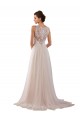 Ivoire Trapèze Col Haut Tulle Dentelle Boho Robes de mariée à Bas Prix