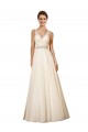 Ivoire Trapèze Col V Tulle Robes de mariée à Bas Prix