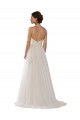 Ivoire Trapèze Illusion Balayage train Tulle Robes de mariée à Bas Prix