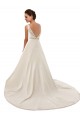 Ivoire Trapèze Illusion Dentelle Robes de mariée à Bas Prix